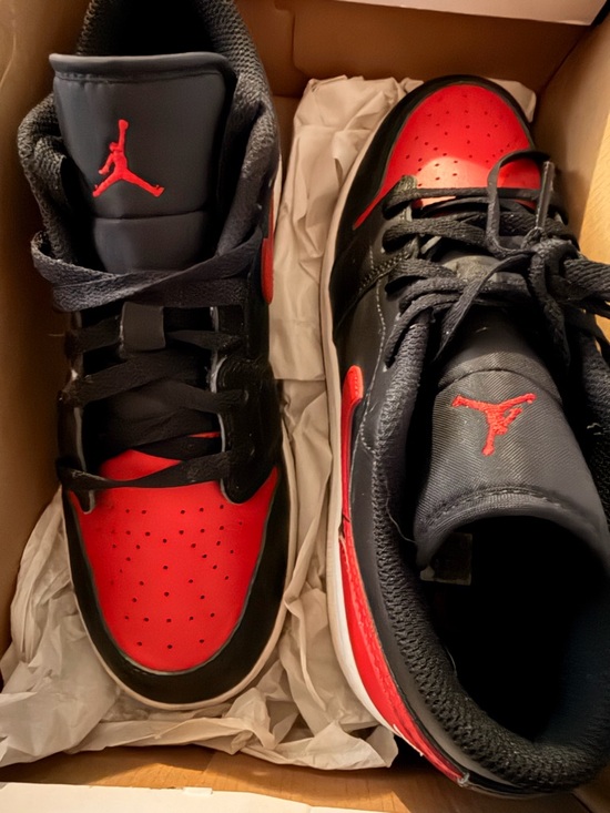 Nike Other - Nike Air Jordan 1 Low Black & Red Sneakers